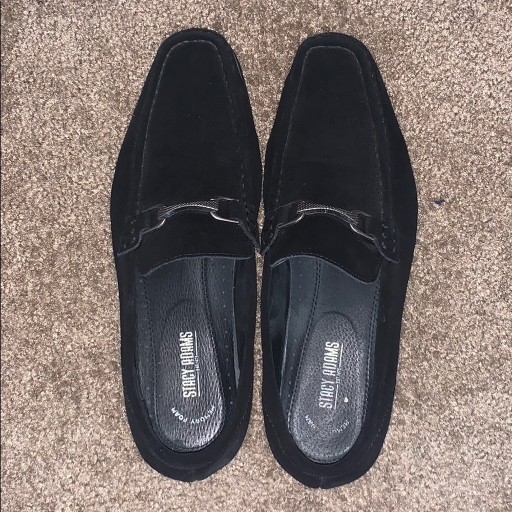 MEN'S STACY ADAMS SUEDE SLIP-ON DRESS SHOES